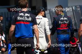(L to R): George Russell (GBR) Williams Racing with Daniil Kvyat (RUS) Scuderia Toro Rosso. 29.06.2019. Formula 1 World Championship, Rd 9, Austrian Grand Prix, Spielberg, Austria, Qualifying Day.