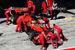 Sebastian Vettel (GER) Ferrari SF90 in the pits. 29.06.2019. Formula 1 World Championship, Rd 9, Austrian Grand Prix, Spielberg, Austria, Qualifying Day.
