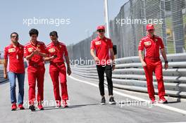 Charles Leclerc (MON) Ferrari walks the circuit with the team. 27.06.2019. Formula 1 World Championship, Rd 9, Austrian Grand Prix, Spielberg, Austria, Preparation Day.