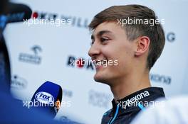 George Russell (GBR) Williams Racing with the media. 27.06.2019. Formula 1 World Championship, Rd 9, Austrian Grand Prix, Spielberg, Austria, Preparation Day.