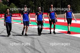 Daniil Kvyat (RUS) Scuderia Toro Rosso walks the circuit with the team. 27.06.2019. Formula 1 World Championship, Rd 9, Austrian Grand Prix, Spielberg, Austria, Preparation Day.