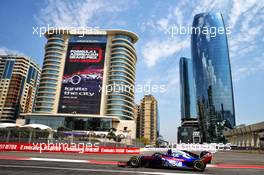 Alexander Albon (THA) Scuderia Toro Rosso STR14. 26.04.2019. Formula 1 World Championship, Rd 4, Azerbaijan Grand Prix, Baku Street Circuit, Azerbaijan, Practice Day.