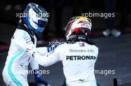 (L to R): Race winner Valtteri Bottas (FIN) Mercedes AMG F1 W10 celebrates with second placed team mate Lewis Hamilton (GBR) Mercedes AMG F1 W10 in parc ferme. 28.04.2019. Formula 1 World Championship, Rd 4, Azerbaijan Grand Prix, Baku Street Circuit, Azerbaijan, Race Day.