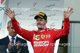 3rd place Sebastian Vettel (GER) Ferrari. 28.04.2019. Formula 1 World Championship, Rd 4, Azerbaijan Grand Prix, Baku Street Circuit, Azerbaijan, Race Day.