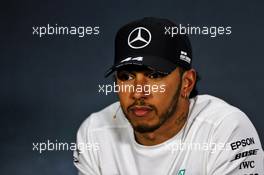 Lewis Hamilton (GBR) Mercedes AMG F1 in the post race FIA Press Conference. 28.04.2019. Formula 1 World Championship, Rd 4, Azerbaijan Grand Prix, Baku Street Circuit, Azerbaijan, Race Day.