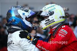 Valtteri Bottas (FIN), Mercedes AMG F1 and Sebastian Vettel (GER), Scuderia Ferrari  28.04.2019. Formula 1 World Championship, Rd 4, Azerbaijan Grand Prix, Baku Street Circuit, Azerbaijan, Race Day.