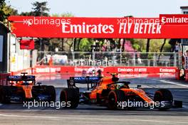 Lando Norris (GBR) McLaren MCL34. 28.04.2019. Formula 1 World Championship, Rd 4, Azerbaijan Grand Prix, Baku Street Circuit, Azerbaijan, Race Day.