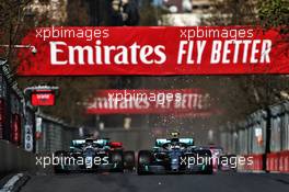 Valtteri Bottas (FIN) Mercedes AMG F1 W10 leads team mate Lewis Hamilton (GBR) Mercedes AMG F1 W10 at the start of the race. 28.04.2019. Formula 1 World Championship, Rd 4, Azerbaijan Grand Prix, Baku Street Circuit, Azerbaijan, Race Day.