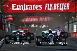 Valtteri Bottas (FIN) Mercedes AMG F1 W10 leads team mate Lewis Hamilton (GBR) Mercedes AMG F1 W10 at the start of the race. 28.04.2019. Formula 1 World Championship, Rd 4, Azerbaijan Grand Prix, Baku Street Circuit, Azerbaijan, Race Day.