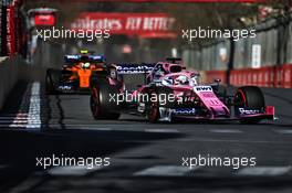 Sergio Perez (MEX) Racing Point F1 Team RP19. 28.04.2019. Formula 1 World Championship, Rd 4, Azerbaijan Grand Prix, Baku Street Circuit, Azerbaijan, Race Day.
