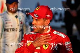 Sebastian Vettel (GER) Ferrari in qualifying parc ferme. 27.04.2019. Formula 1 World Championship, Rd 4, Azerbaijan Grand Prix, Baku Street Circuit, Azerbaijan, Qualifying Day.