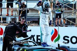 Valtteri Bottas (FIN) Mercedes AMG F1 W10 celebrates his pole position in qualifying parc ferme. 27.04.2019. Formula 1 World Championship, Rd 4, Azerbaijan Grand Prix, Baku Street Circuit, Azerbaijan, Qualifying Day.