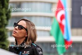 Claire Williams (GBR) Williams Racing Deputy Team Principal. 25.04.2019. Formula 1 World Championship, Rd 4, Azerbaijan Grand Prix, Baku Street Circuit, Azerbaijan, Preparation Day.