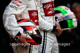 The helmet of Kimi Raikkonen (FIN) Alfa Romeo Racing. 18.02.2019. Formula One Testing, Day One, Barcelona, Spain. Monday.