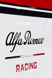 Alfa Romeo Racing logo. 18.02.2019. Formula One Testing, Day One, Barcelona, Spain. Monday.