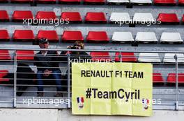 Banner for Cyril Abiteboul (FRA) Renault Sport F1 Managing Director. 18.02.2019. Formula One Testing, Day One, Barcelona, Spain. Monday.