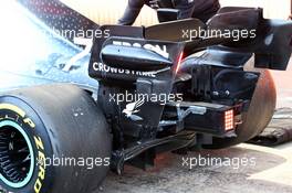 Valtteri Bottas (FIN) Mercedes AMG F1 W10 - rear wing detail. 18.02.2019. Formula One Testing, Day One, Barcelona, Spain. Monday.