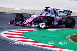 Sergio Perez (MEX) Racing Point F1 Team RP19. 18.02.2019. Formula One Testing, Day One, Barcelona, Spain. Monday.