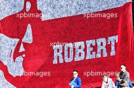 Banner for Robert Kubica (POL) Williams Racing. 18.02.2019. Formula One Testing, Day One, Barcelona, Spain. Monday.