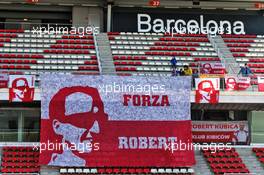 Banners for Robert Kubica (POL) Williams Racing. 18.02.2019. Formula One Testing, Day One, Barcelona, Spain. Monday.