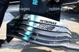 Valtteri Bottas (FIN) Mercedes AMG F1 W10 - front wing detail. 18.02.2019. Formula One Testing, Day One, Barcelona, Spain. Monday.