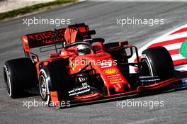 Sebastian Vettel (GER) Ferrari SF90. 18.02.2019. Formula One Testing, Day One, Barcelona, Spain. Monday.