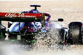 Kimi Raikkonen (FIN) Alfa Romeo Racing C38 in the gravel trap. 18.02.2019. Formula One Testing, Day One, Barcelona, Spain. Monday.