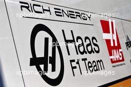 Haas F1 Team logo. 18.02.2019. Formula One Testing, Day One, Barcelona, Spain. Monday.