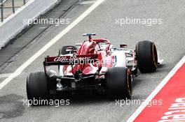 Kimi Raikkonen (FIN) Alfa Romeo Racing C38. 18.02.2019. Formula One Testing, Day One, Barcelona, Spain. Monday.
