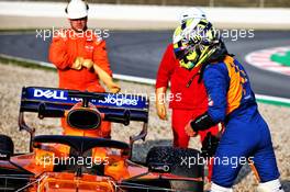 Lando Norris (GBR) McLaren MCL34 in the gravel trap. 21.02.2019. Formula One Testing, Day Four, Barcelona, Spain. Thursday.