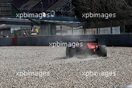 Charles Leclerc (MON) Ferrari SF90 runs into the gravel trap. 21.02.2019. Formula One Testing, Day Four, Barcelona, Spain. Thursday.