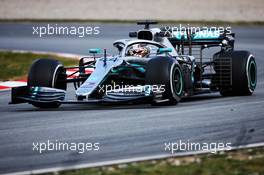 Lewis Hamilton (GBR) Mercedes AMG F1 W10. 19.02.2019. Formula One Testing, Day Two, Barcelona, Spain. Tuesday.