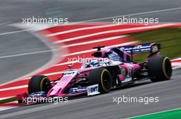 Sergio Perez (MEX) Racing Point F1 Team RP19. 20.02.2019. Formula One Testing, Day Three, Barcelona, Spain. Wednesday.
