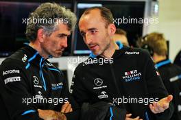 Robert Kubica (POL) Williams Racing with Edoardo Bendinelli (ITA) Personal Trainer. 20.02.2019. Formula One Testing, Day Three, Barcelona, Spain. Wednesday.