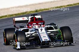 Kimi Raikkonen (FIN) Alfa Romeo Racing C38. 01.03.2019. Formula One Testing, Day Four, Barcelona, Spain. Friday.