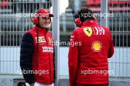 (L to R): John Elkann (ITA) FIAT Chrysler Automobiles Chairman with Mattia Binotto (ITA) Ferrari Team Principal. 01.03.2019. Formula One Testing, Day Four, Barcelona, Spain. Friday.