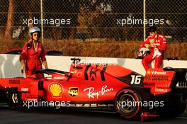 Charles Leclerc (MON) Ferrari SF90 stops on the circuit. 28.02.2019. Formula One Testing, Day Three, Barcelona, Spain. Thursday.