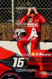 Charles Leclerc (MON) Ferrari SF90 stops on the circuit. 28.02.2019. Formula One Testing, Day Three, Barcelona, Spain. Thursday.