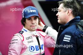 (L to R): Lance Stroll (CDN) Racing Point F1 Team with Bradley Joyce (GBR) Racing Point Force India F1 Race Engineer. 26.02.2019. Formula One Testing, Day One, Barcelona, Spain. Tuesday.