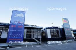 Scuderia Toro Rosso and Red Bull Racing motorhomes in the paddock. 26.02.2019. Formula One Testing, Day One, Barcelona, Spain. Tuesday.