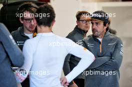 Fernando Alonso (ESP) McLaren and Lando Norris (GBR) McLaren. 26.02.2019. Formula One Testing, Day One, Barcelona, Spain. Tuesday.