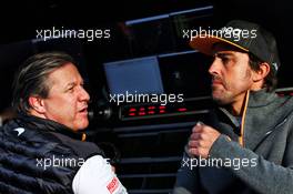(L to R): Zak Brown (USA) McLaren Executive Director with Fernando Alonso (ESP) McLaren. 26.02.2019. Formula One Testing, Day One, Barcelona, Spain. Tuesday.