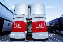 Honda trucks in the paddock. 26.02.2019. Formula One Testing, Day One, Barcelona, Spain. Tuesday.