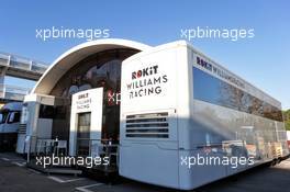 Williams Racing motorhome in the paddock. 26.02.2019. Formula One Testing, Day One, Barcelona, Spain. Tuesday.