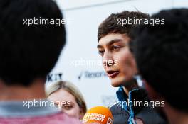 George Russell (GBR) Williams Racing with the media. 26.02.2019. Formula One Testing, Day One, Barcelona, Spain. Tuesday.