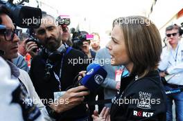 Claire Williams (GBR) Williams Racing Deputy Team Principal with the media. 27.02.2019. Formula One Testing, Day Two, Barcelona, Spain. Wednesday.