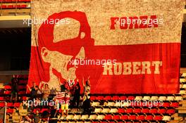 Robert Kubica (POL) Williams Racing fans in the grandstand. 27.02.2019. Formula One Testing, Day Two, Barcelona, Spain. Wednesday.