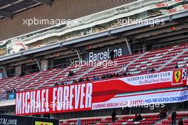 Ferrari fans and banners in the grandstand. 27.02.2019. Formula One Testing, Day Two, Barcelona, Spain. Wednesday.