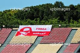 Banner for Robert Kubica (POL) Williams Racing. 14.05.2019. Formula One In Season Testing, Day One, Barcelona, Spain. Tuesday.