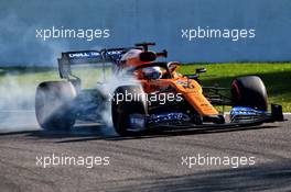 Carlos Sainz Jr (ESP) McLaren MCL34 locks up under braking. 30.08.2019. Formula 1 World Championship, Rd 13, Belgian Grand Prix, Spa Francorchamps, Belgium, Practice Day.